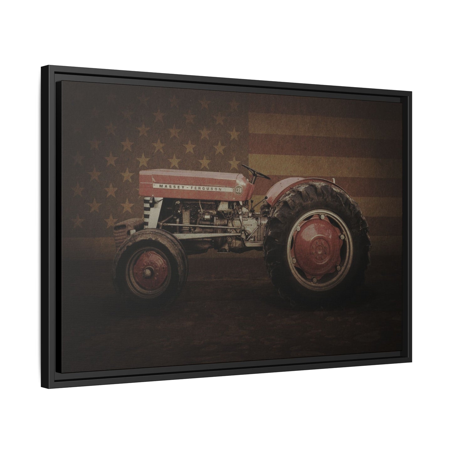 Patriotic Massey 135 | Framed Wall Art on Stretched Canvas