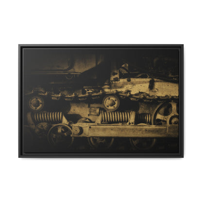 Dramatic Crawler Tracks | Framed Wall Art on Stretched Canvas