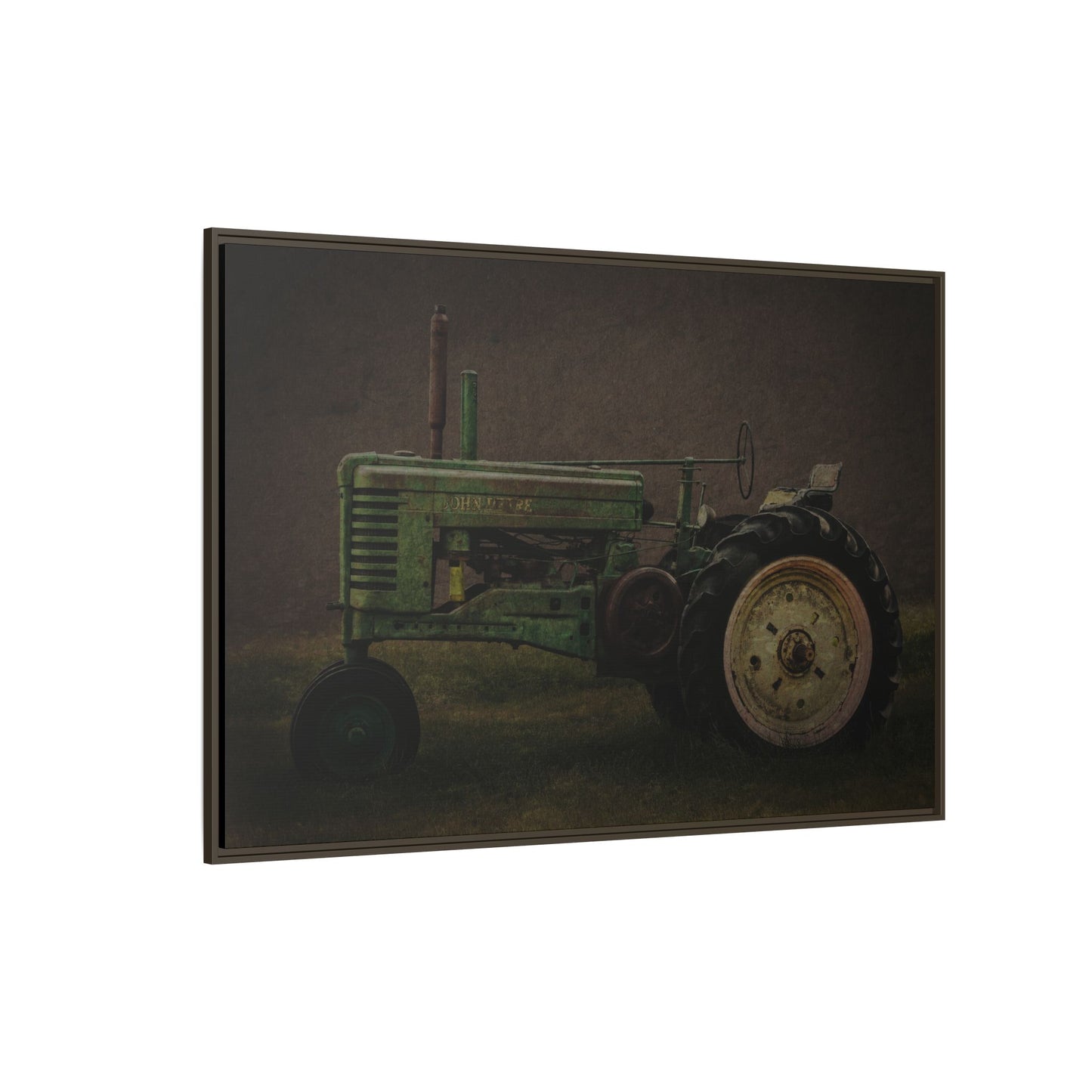 Vintage Weathered John Deere Model G | Framed Wall Art on Stretched Canvas
