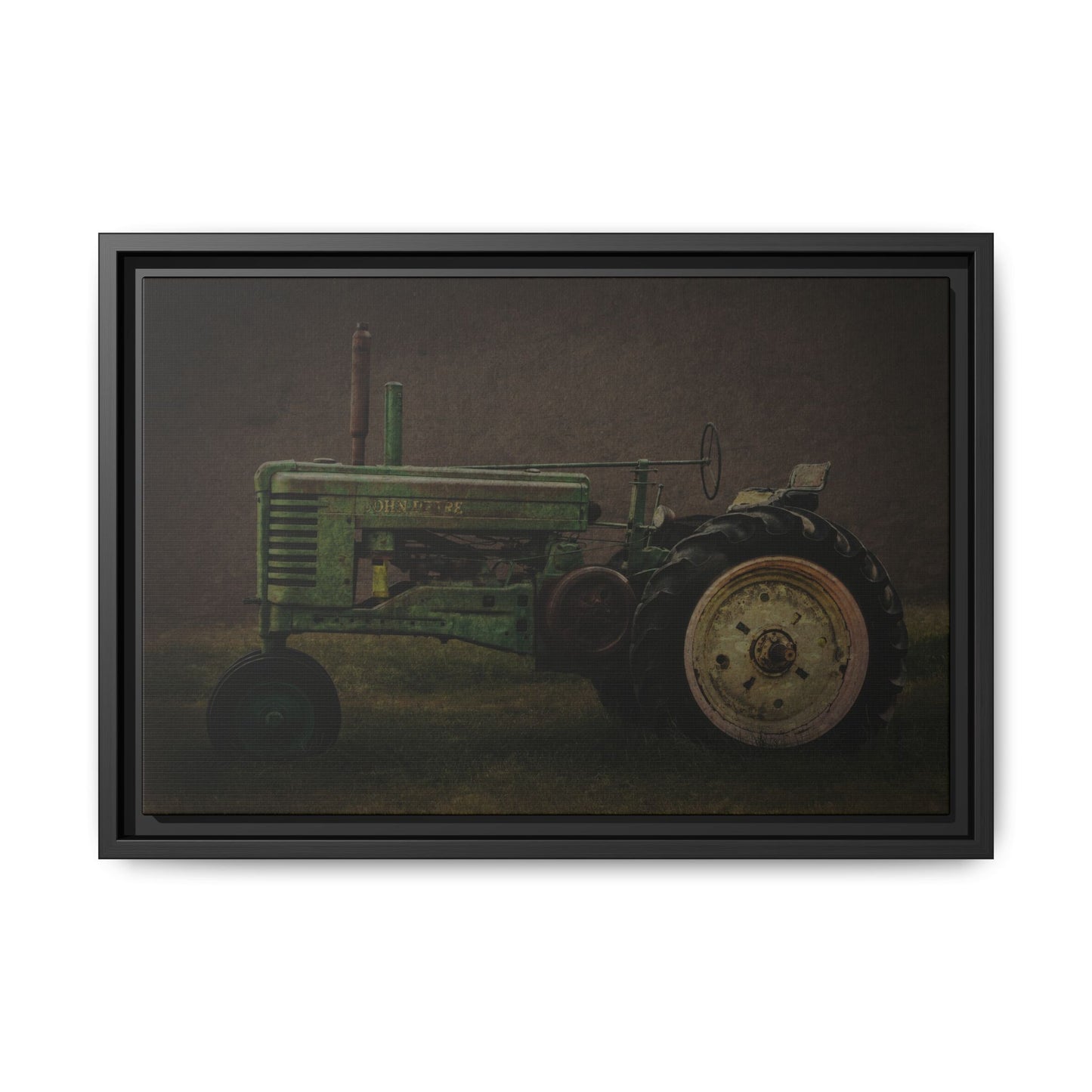 Vintage Weathered John Deere Model G | Framed Wall Art on Stretched Canvas