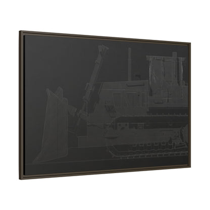 D2 Dozer Side View Technical Drawing | Framed Photo Wall Art on Canvas