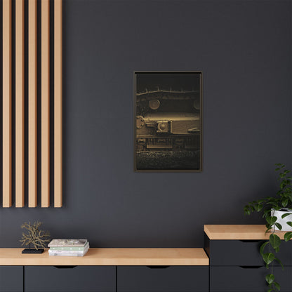 Epic Dozer Track Triptych Left | Matte Canvas Print (Framed)