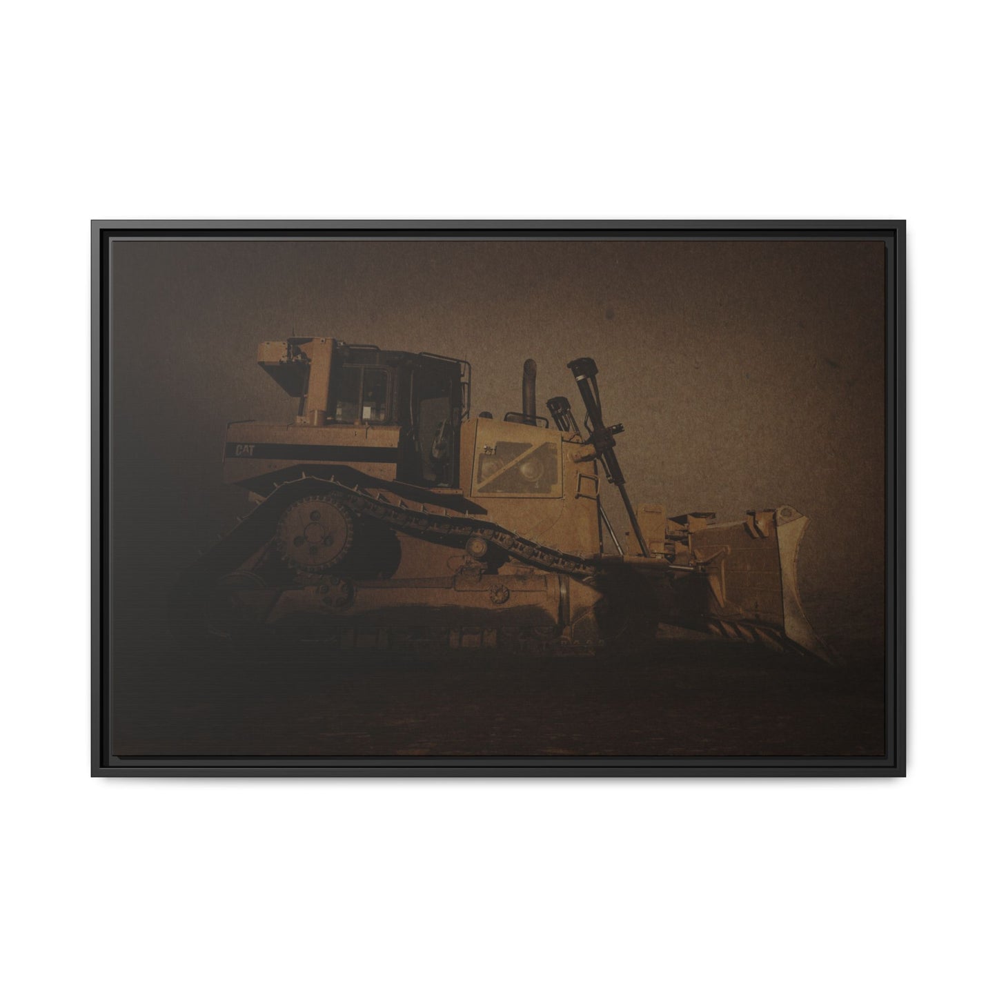 D8 Classic 90's Dozer | Framed Wall Art on Stretched Canvas