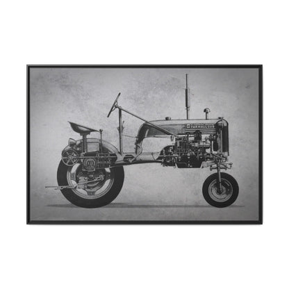 Vintage Farmall Pony Cutaway Drawing | Framed Wall Art on Canvas
