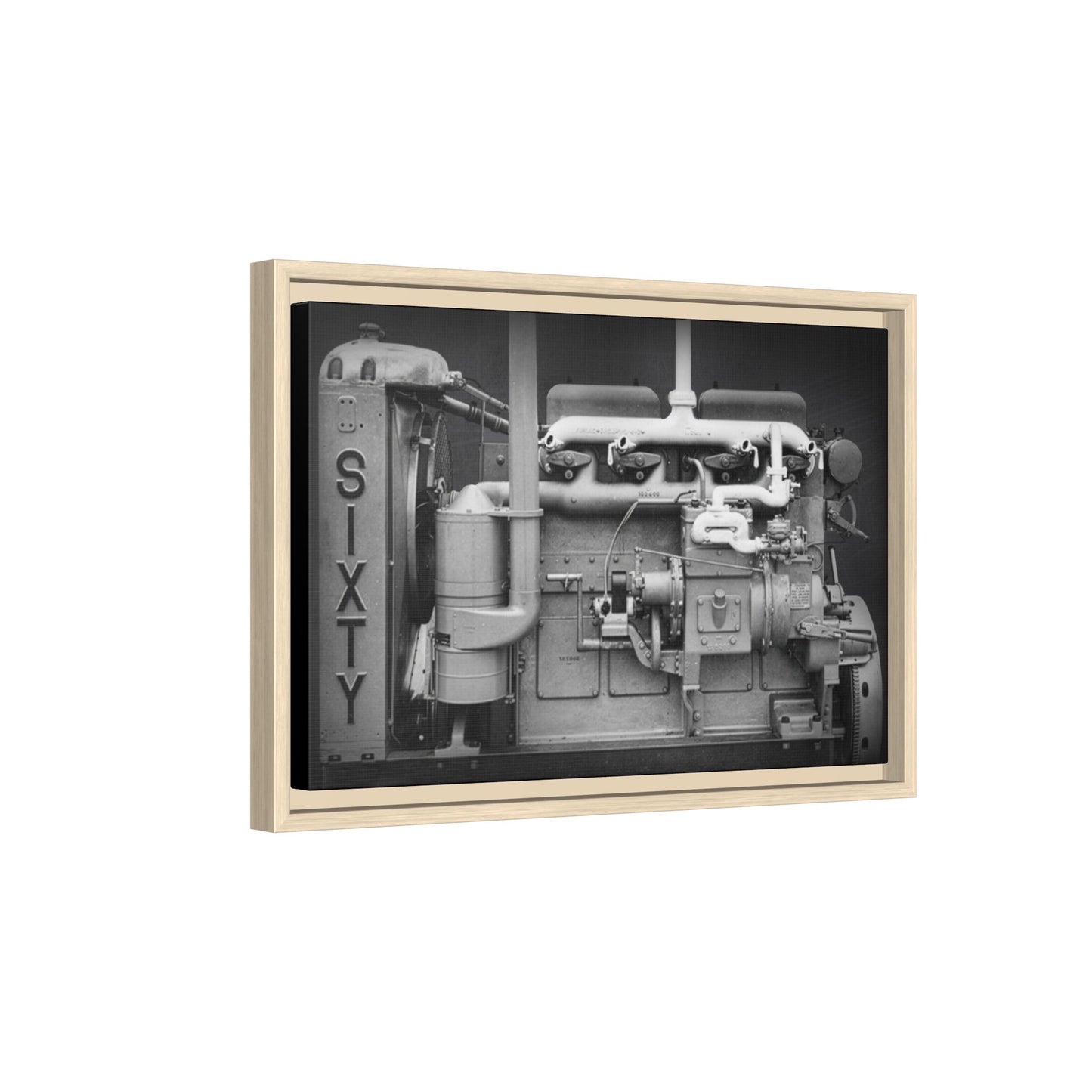 Vintage Caterpillar Power System Sixty Wall Art on Framed Canvas