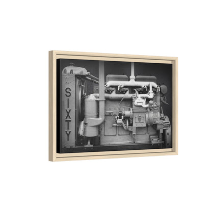 Vintage Caterpillar Power System Sixty Wall Art on Framed Canvas
