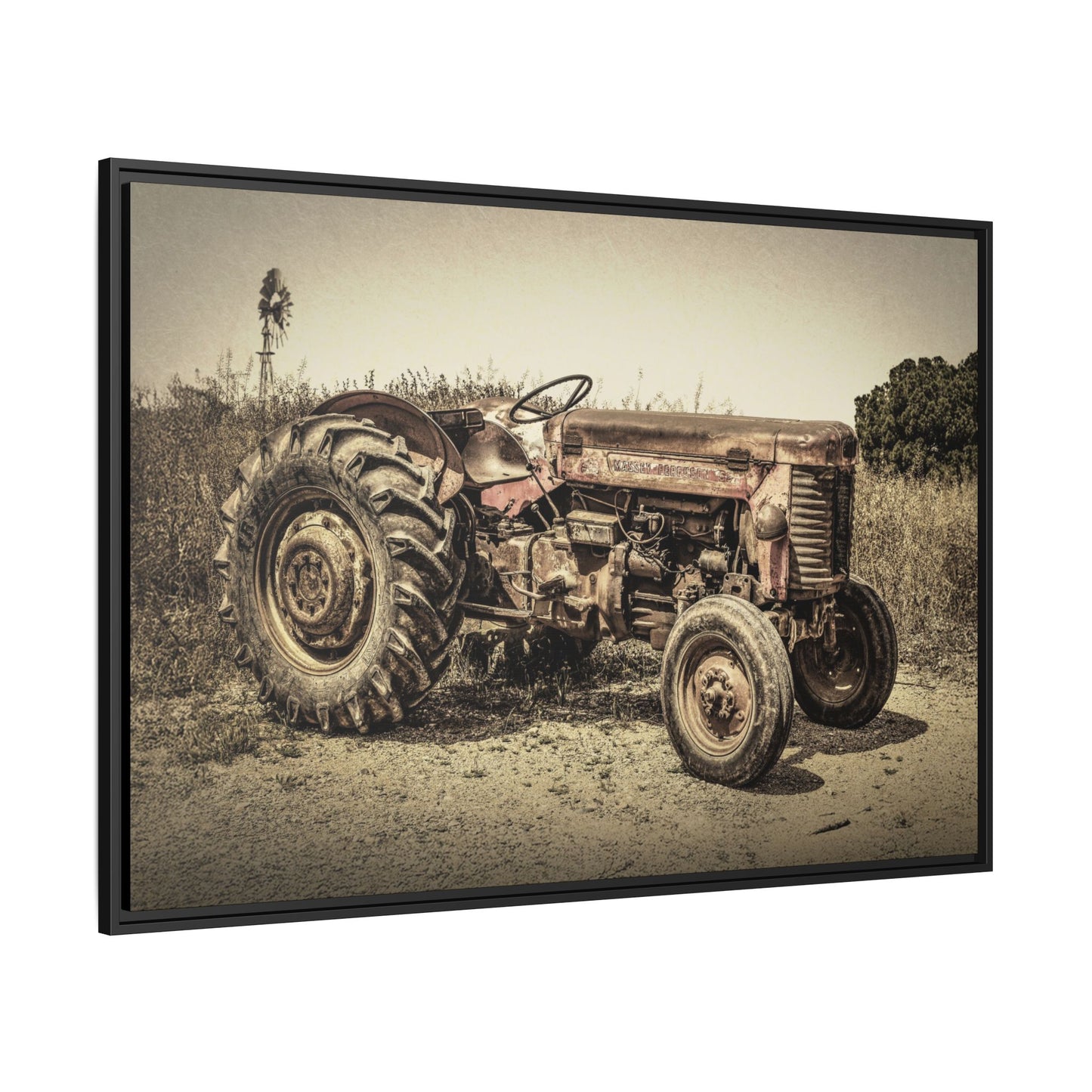 Vintage Massey Ferguson MF 35 - Framed Wall Art on Canvas