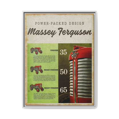 Vintage Massey Ferguson Tractor Advertisement Wall Art Print on Framed Canvas