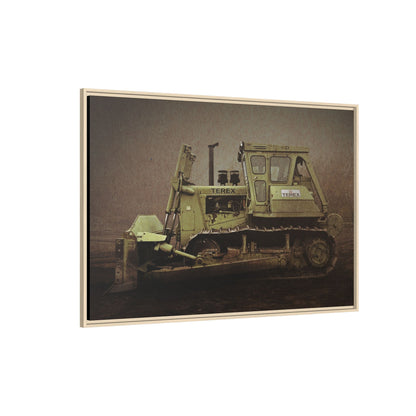 Classic Terex Dozer | Framed Wall Art on Stretched Canvas