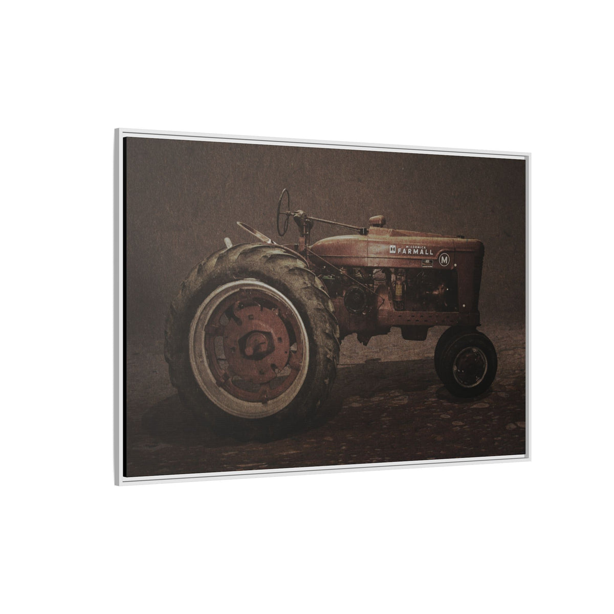 Vintage Farmall M Tractor | Framed Wall Art on Stretched Canvas