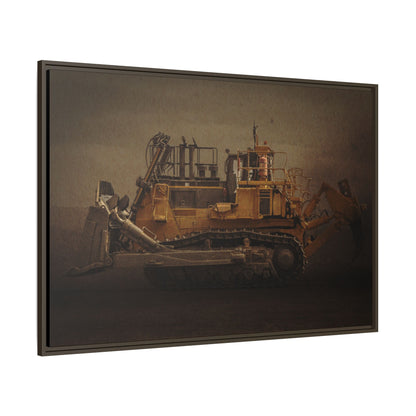 Big Komatsu Dozer | Framed Wall Art on Stretched Canvas