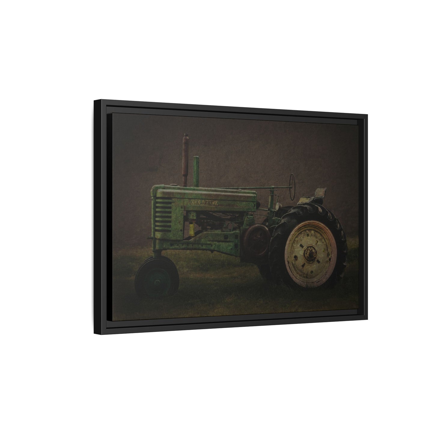 Vintage Weathered John Deere Model G | Framed Wall Art on Stretched Canvas