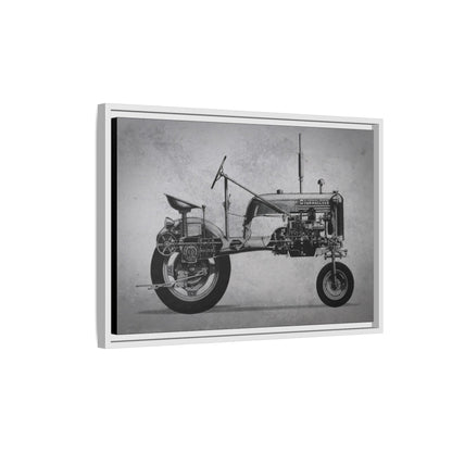 Vintage Farmall Pony Cutaway Drawing | Framed Wall Art on Canvas