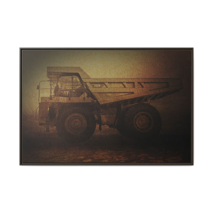 Big Wheel 777 Hauler Framed Wall Art on Stretched Canvas