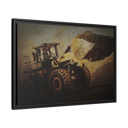960K Dramatic Loader Action | Framed Wall Art on Stretched Canvas
