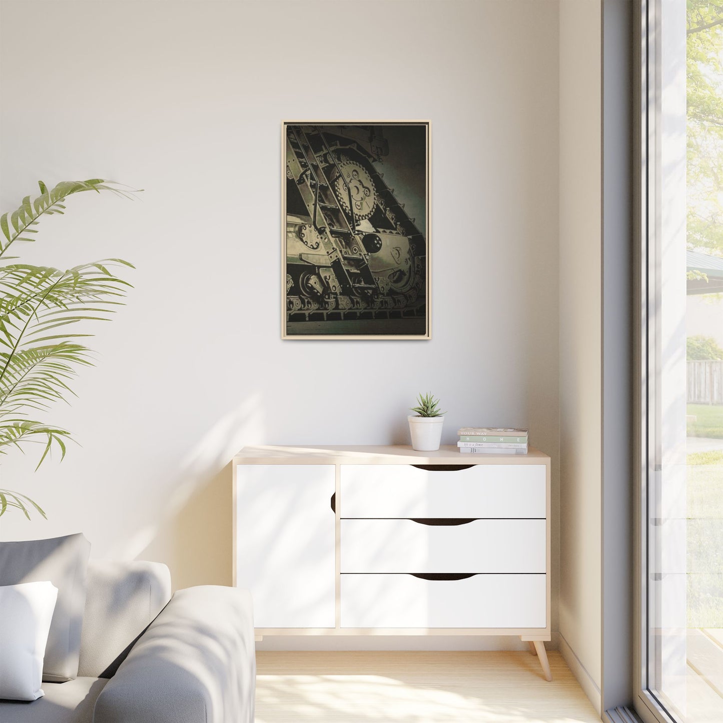 D11 Track Action | Triptych | Right Panel | Framed