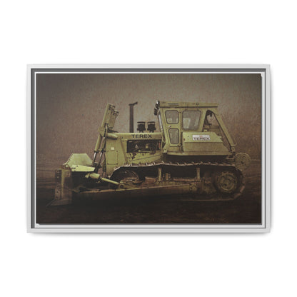 Classic Terex Dozer | Framed Wall Art on Stretched Canvas