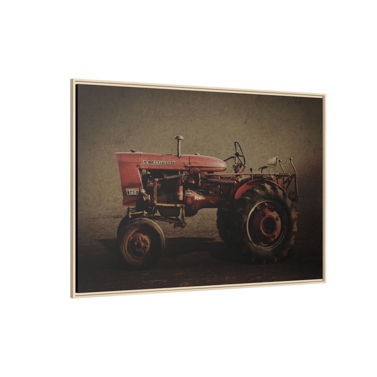 Vintage Farmall Model 140 Tractor | Framed Wall Art on Stretched Canvas