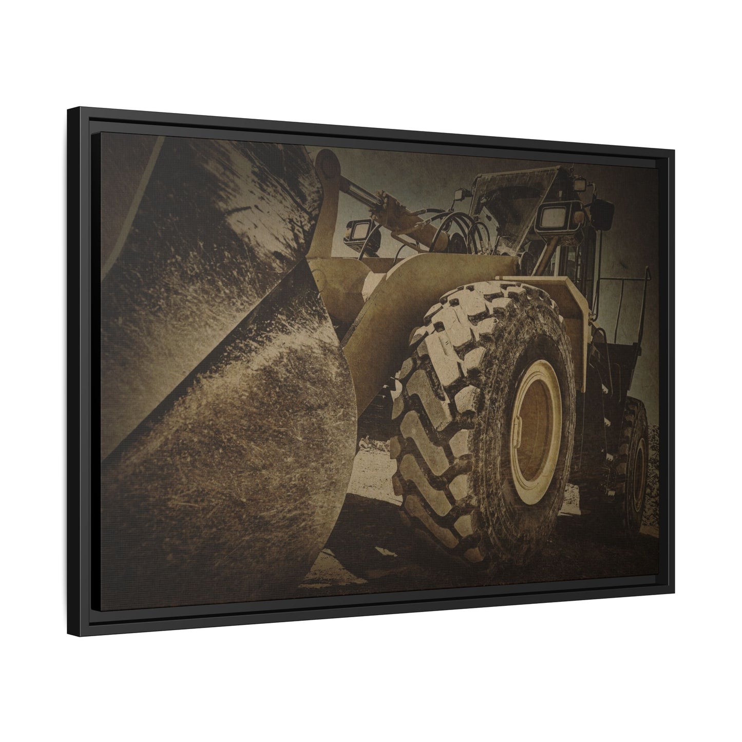 Big Bucket Loader | Framed Wall Art on Stretched Canvas