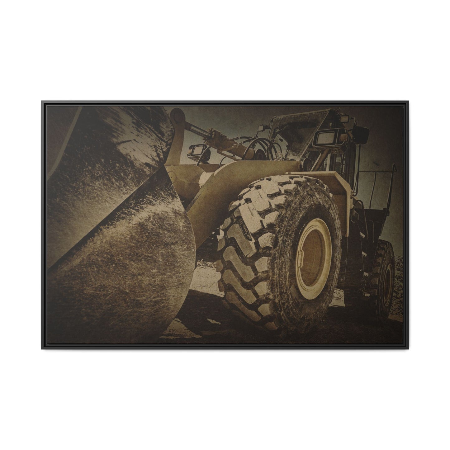 Big Bucket Loader | Framed Wall Art on Stretched Canvas