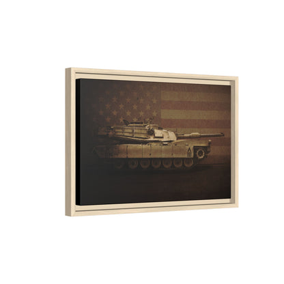 Patriotic Abrams M1 Tank | Framed Wall Art on Stretched Canvas