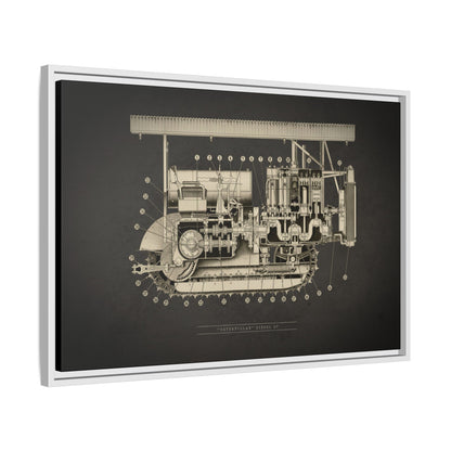 Vintage D7 Crawler Cutaway | Framed Wall Art on Matte Canvas