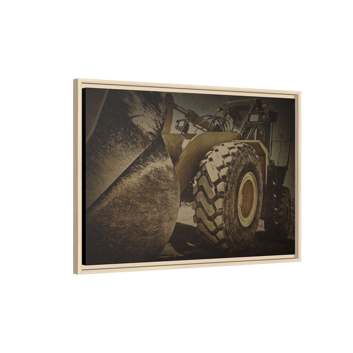Big Bucket Loader | Framed Wall Art on Stretched Canvas