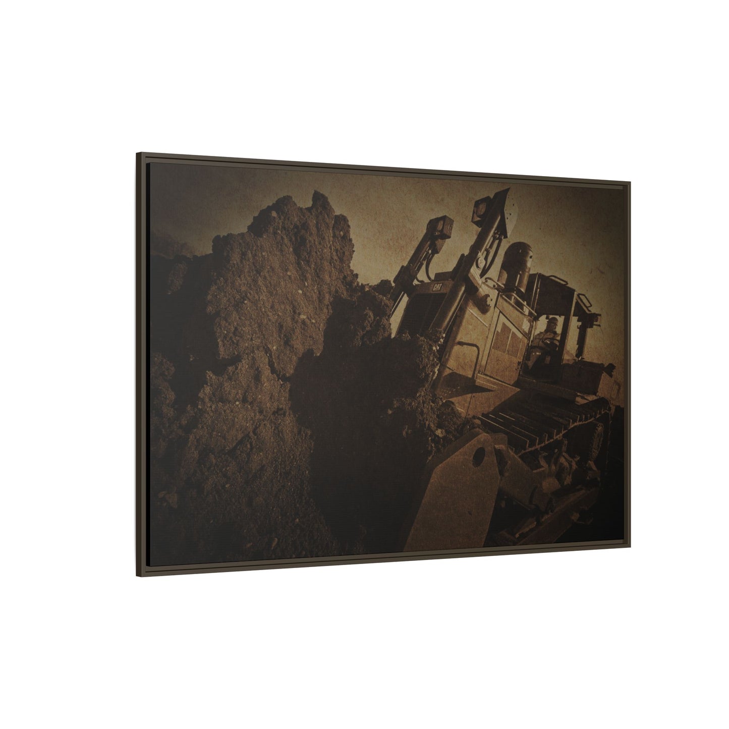 D8 Dozer Action| Framed Wall Art on Stretched Canvas