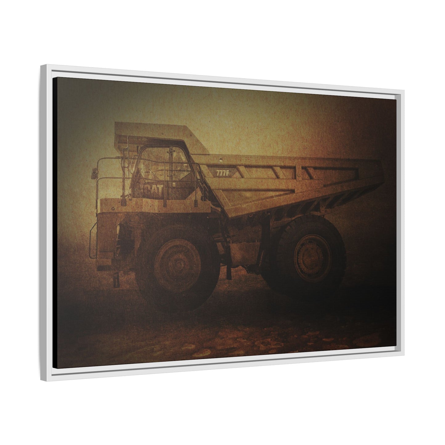 Big Wheel 777 Hauler Framed Wall Art on Stretched Canvas