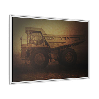 Big Wheel 777 Hauler Framed Wall Art on Stretched Canvas
