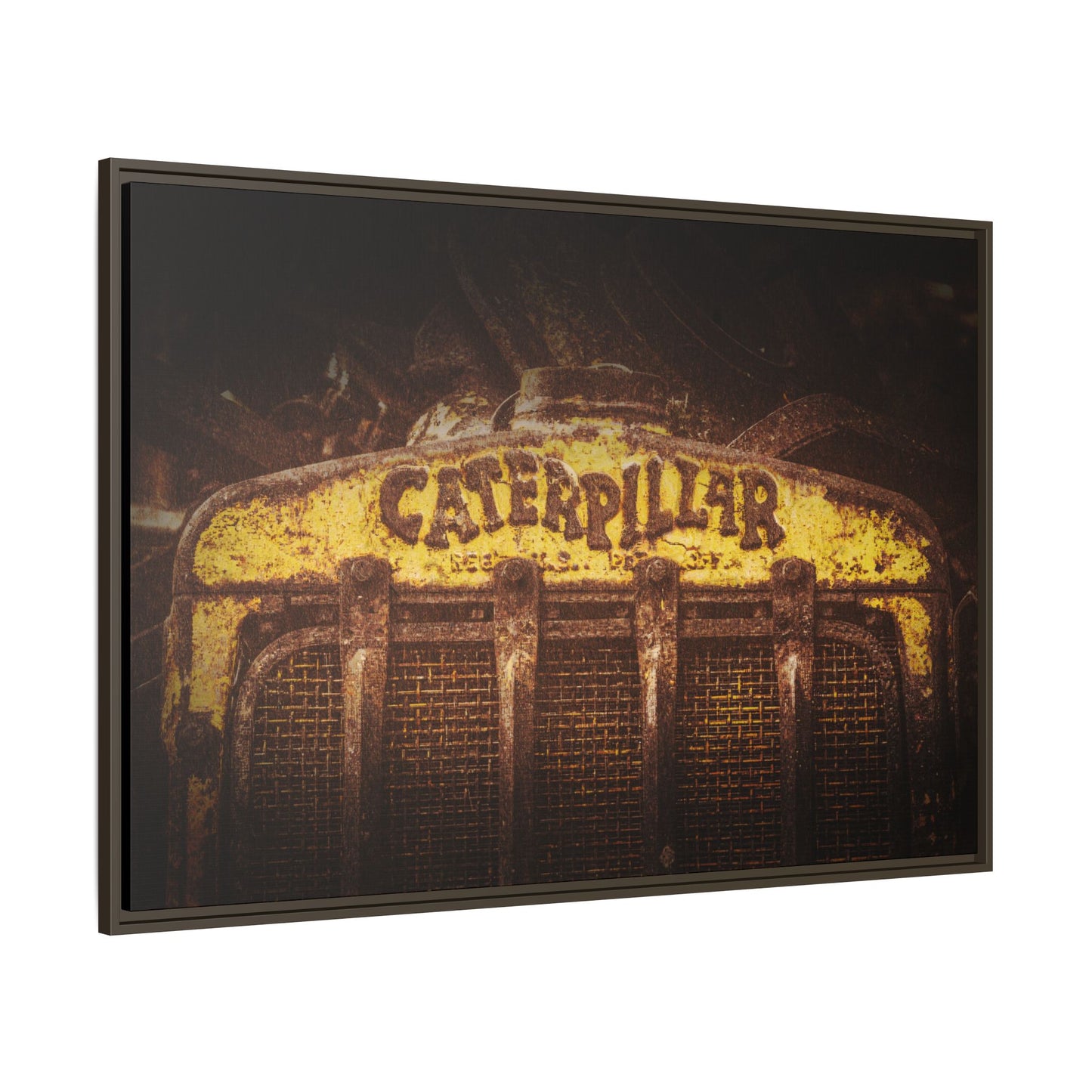 Weathered & Worn Vintage Crawler Grill | Framed Wall Art on Stretched Canvas