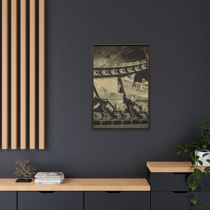 D11 Track Action | Triptych | Center Panel | Framed