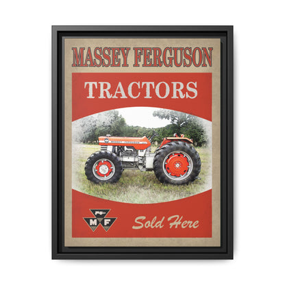 Massey Tractors Sold Here Vintage Advertisement Wall Art on Framed Canvas