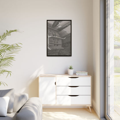 Epic D8 Dozer Triptych | Light Gray | Right  Panel | Jondo | Matte Canvas Print (Framed)