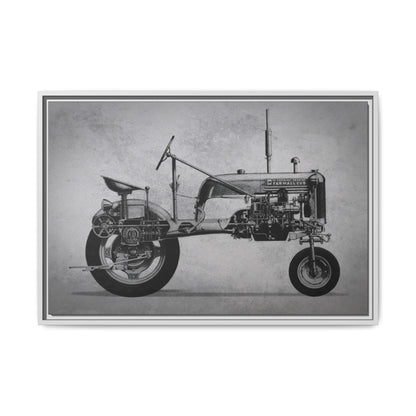Vintage Farmall Pony Cutaway Drawing | Framed Wall Art on Canvas