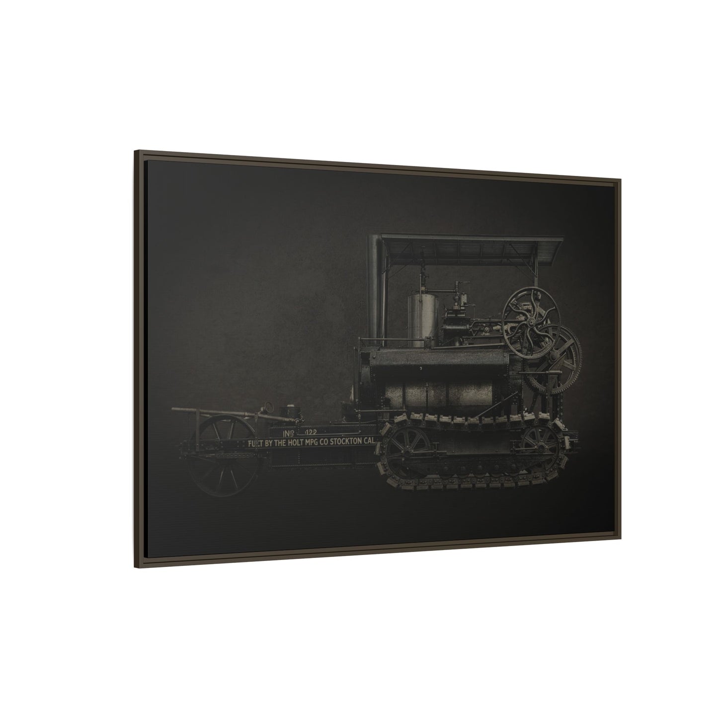 Vintage Holt Crawler Photo Wall Art on Canvas | Industrial Artwork