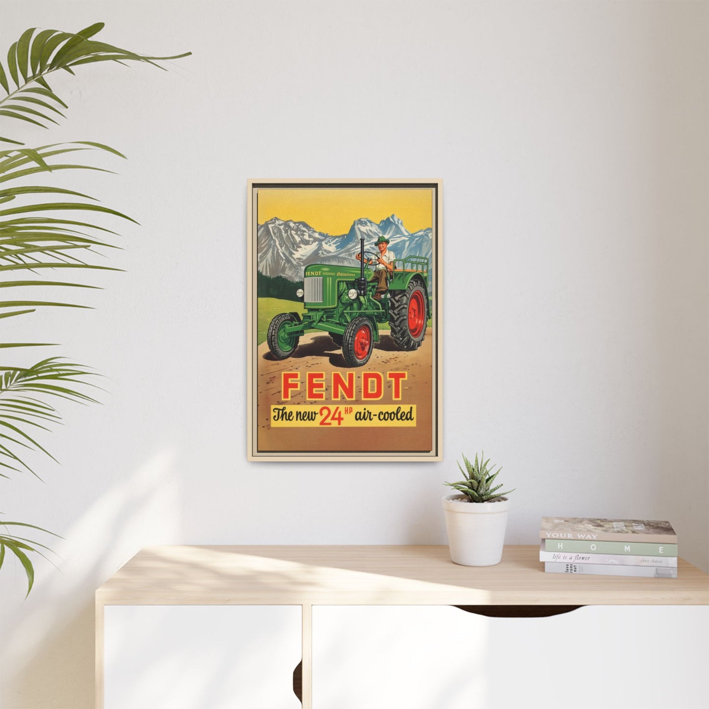 Vintage Fendt Air Cooled 24 Advertisement- Vintage Wall Art on Framed Canvas