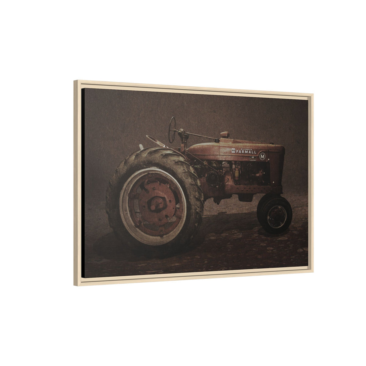 Vintage Farmall M Tractor | Framed Wall Art on Stretched Canvas