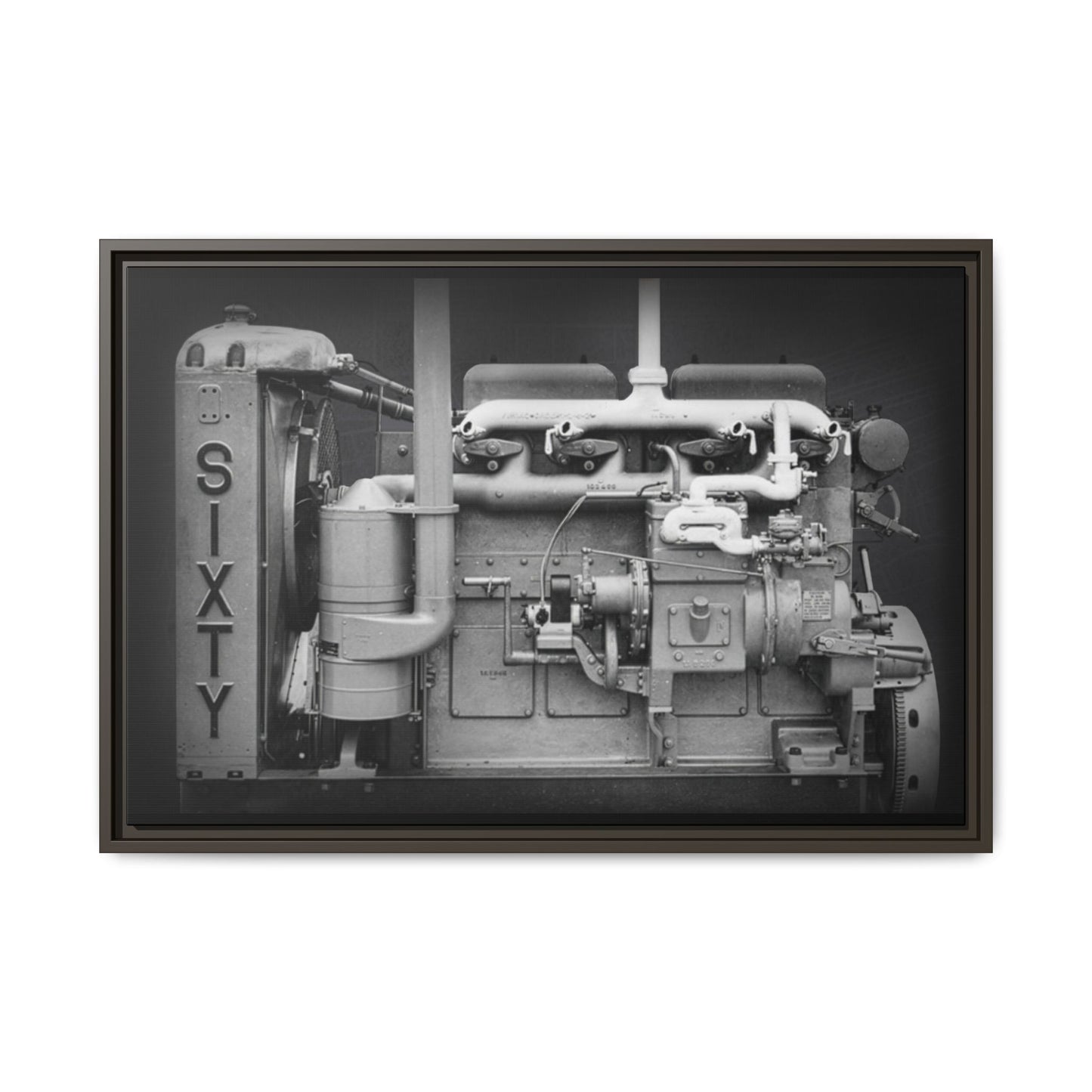 Vintage Caterpillar Power System Sixty Wall Art on Framed Canvas