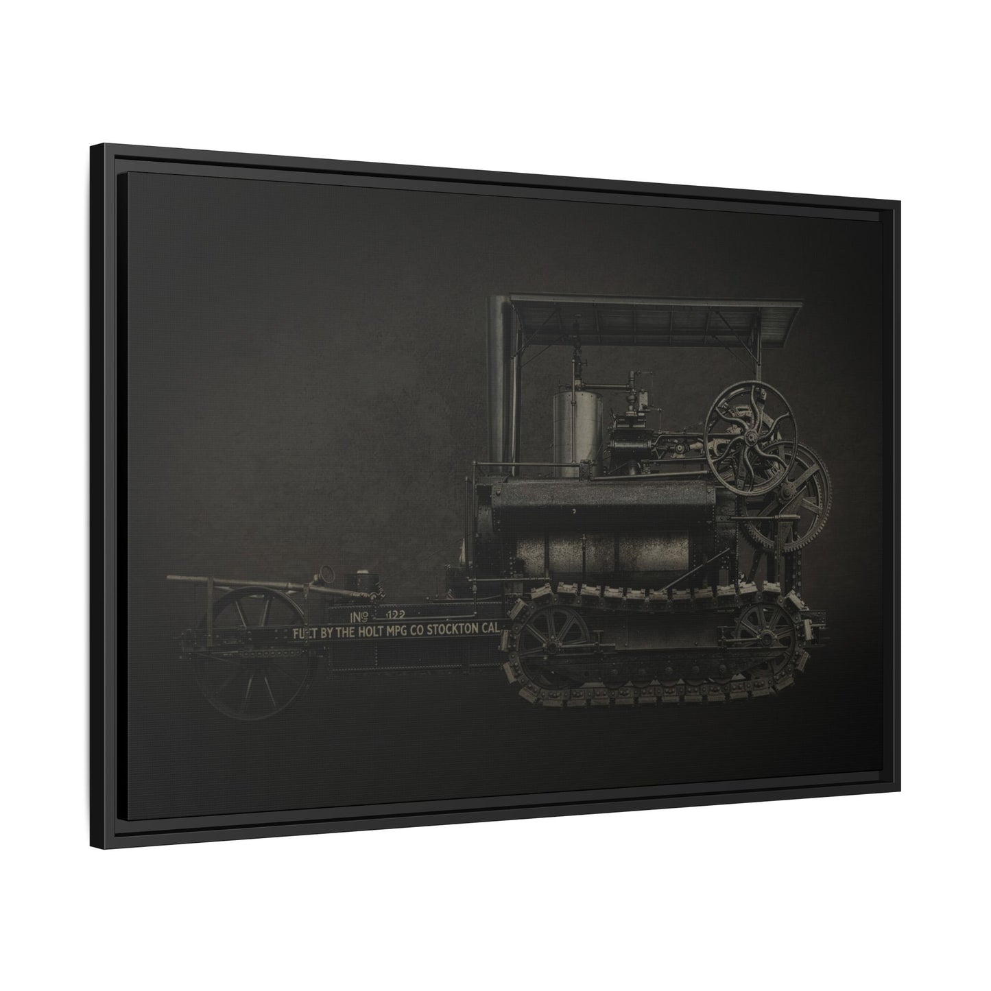 Vintage Holt Crawler Photo Wall Art on Canvas | Industrial Artwork
