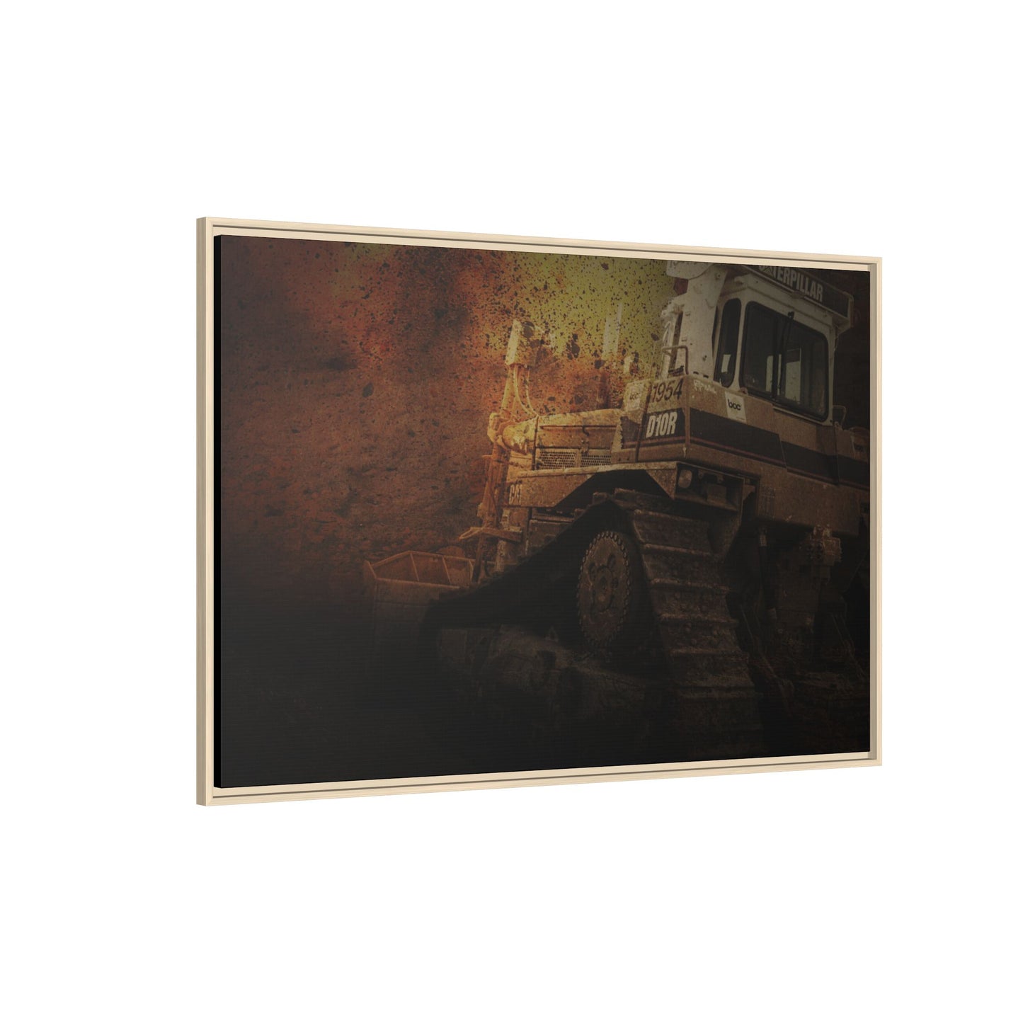 D10 Dramatic Dozer | Framed Wall Art on Stretched Canvas