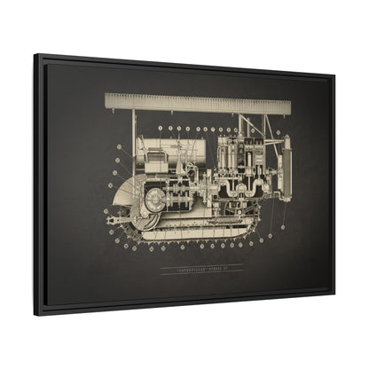 Vintage D7 Crawler Cutaway | Framed Wall Art on Matte Canvas