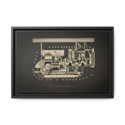 Vintage D7 Crawler Cutaway | Framed Wall Art on Matte Canvas