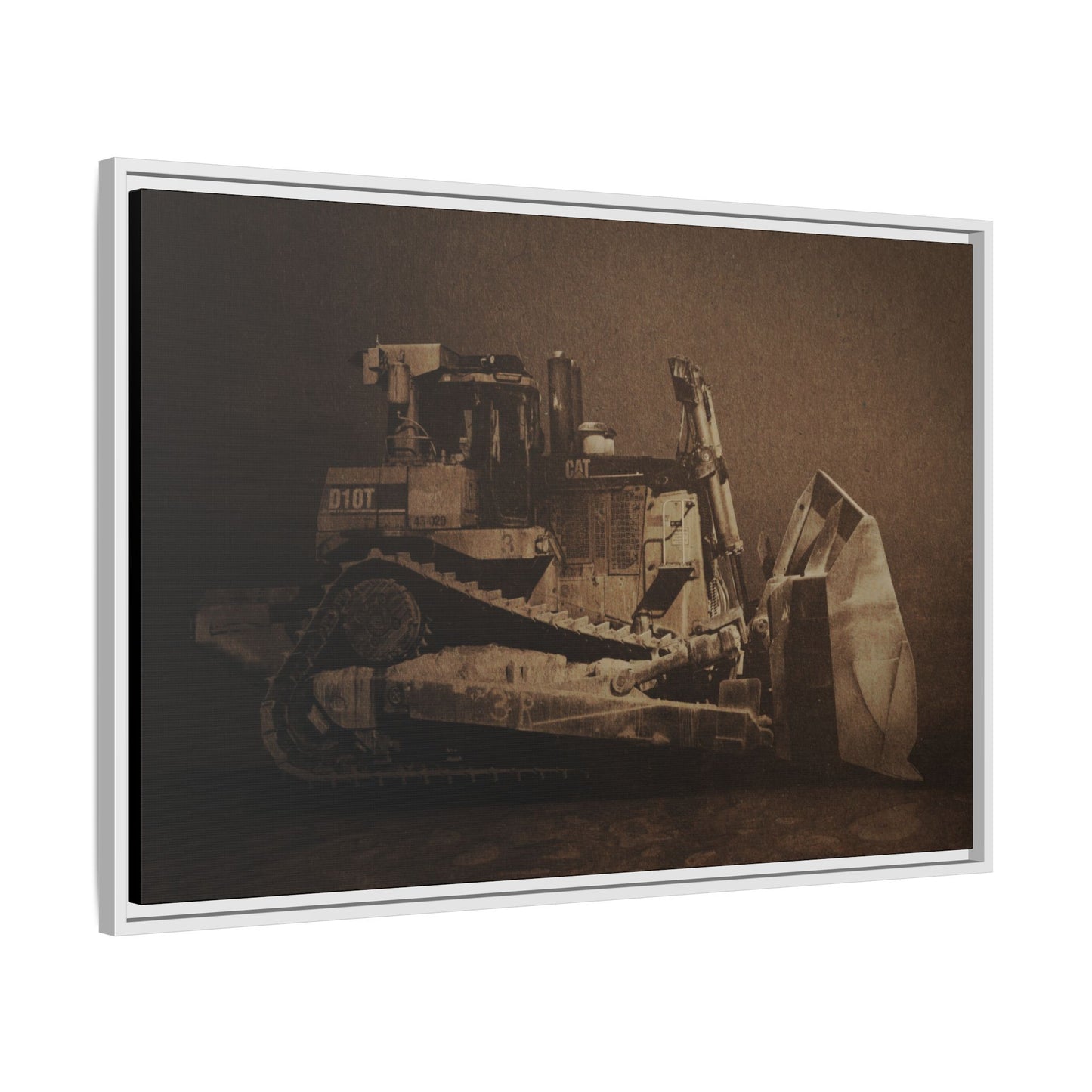 Classic D10T Dozer | Framed Wall Art on Stretched Canvas