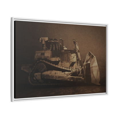 Classic D10T Dozer | Framed Wall Art on Stretched Canvas
