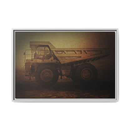 Big Wheel 777 Hauler Framed Wall Art on Stretched Canvas