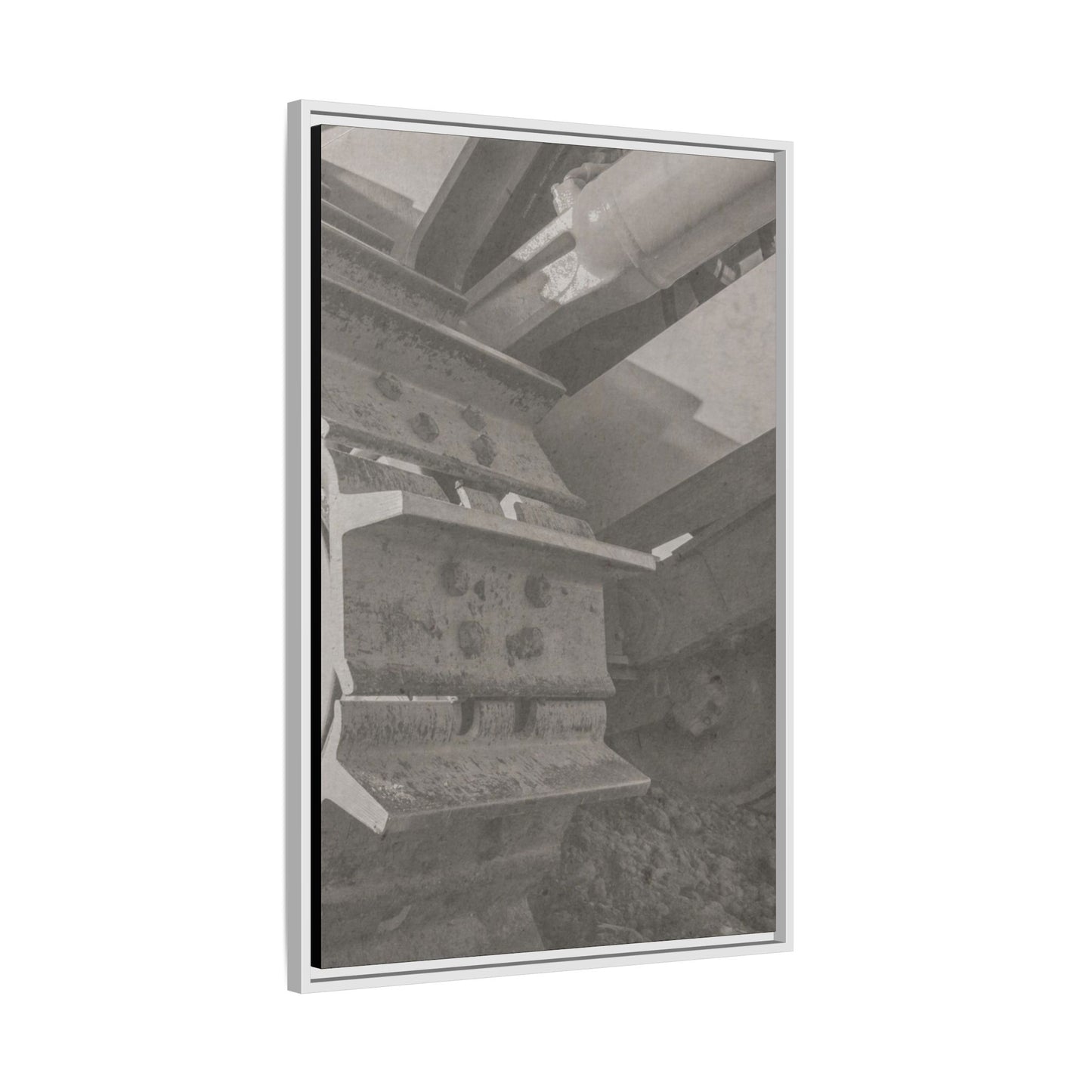 Epic D8 Dozer Triptych | Light Gray | Right  Panel | Jondo | Matte Canvas Print (Framed)