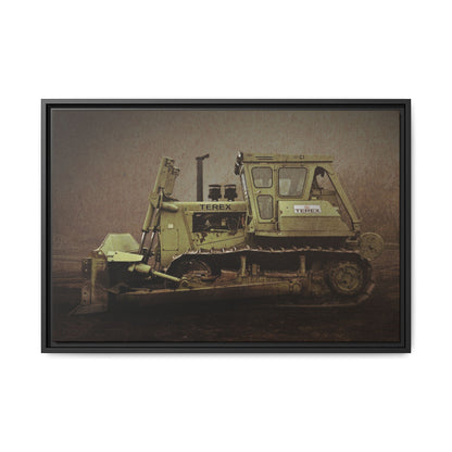 Classic Terex Dozer | Framed Wall Art on Stretched Canvas