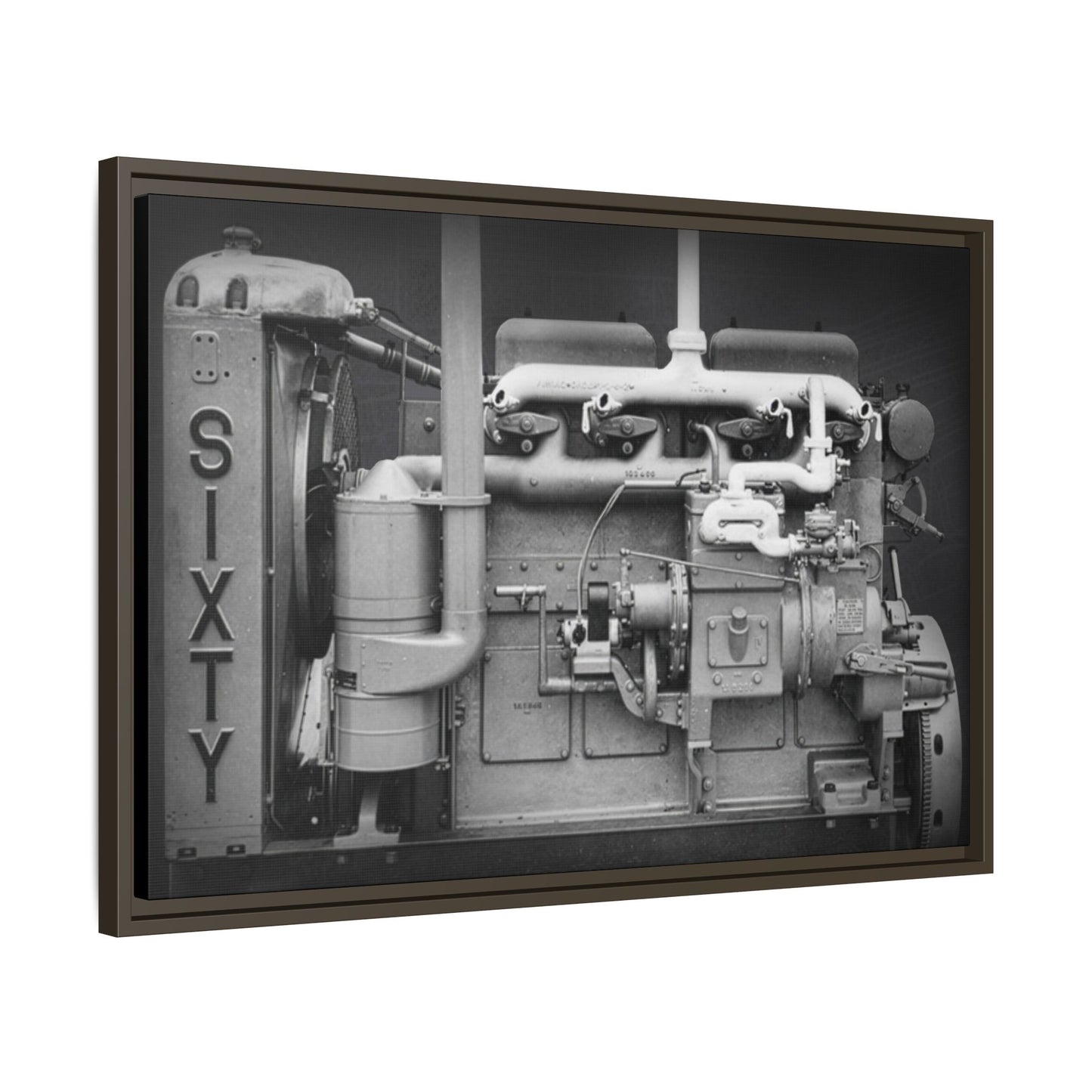 Vintage Caterpillar Power System Sixty Wall Art on Framed Canvas