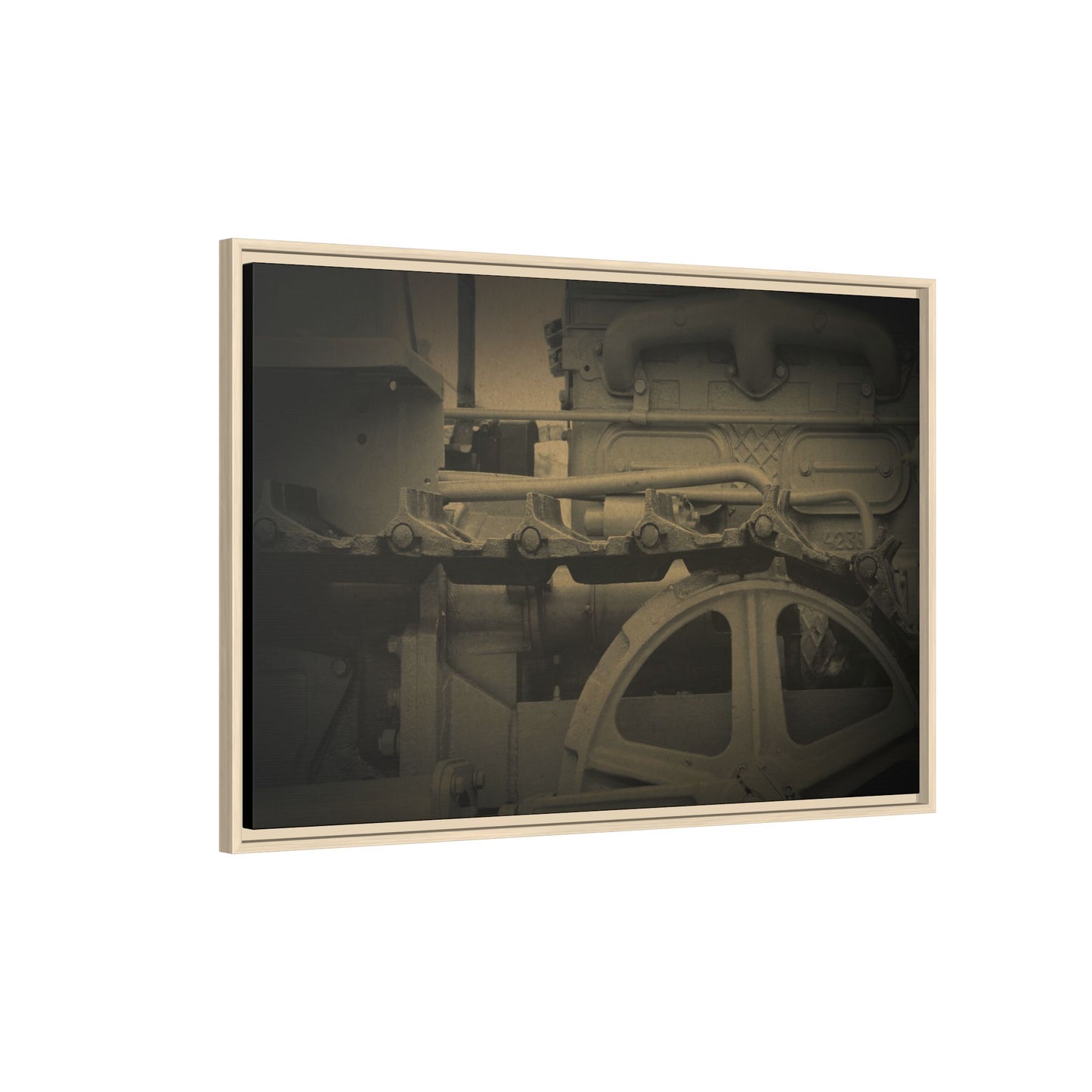 Vintage Track Detail | Framed Wall Art on Stretched Canvas